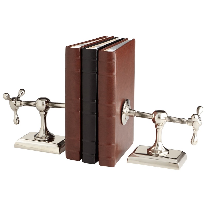 Hot & Cold Bookends in Nickel