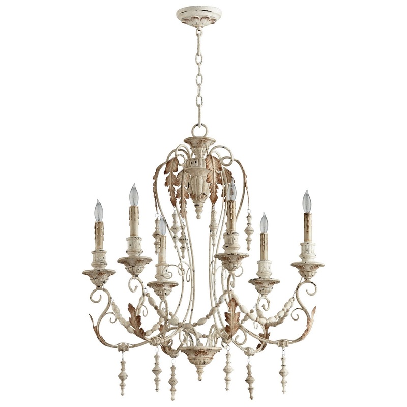 Lolina Six Light Chandelier in Persian White