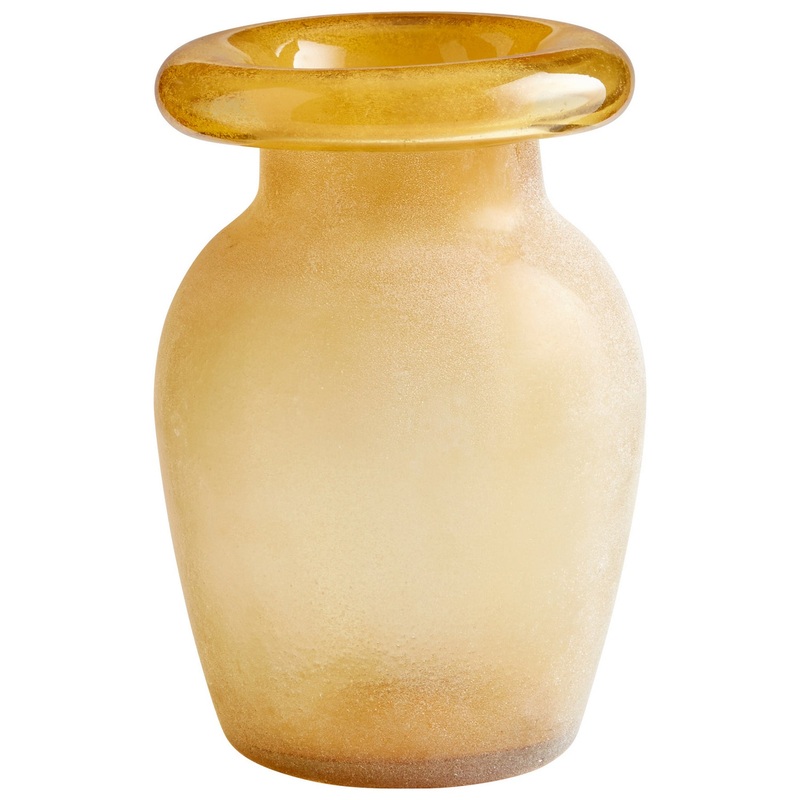 Lolli Vase in Frosted Amber