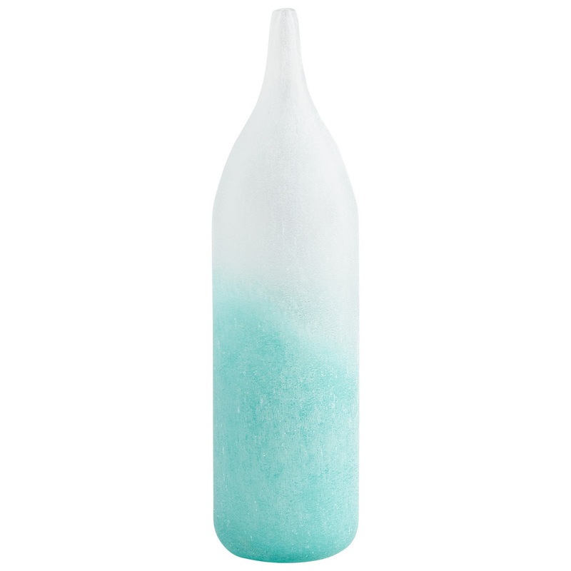 Luna Vase in Sky Blue And White