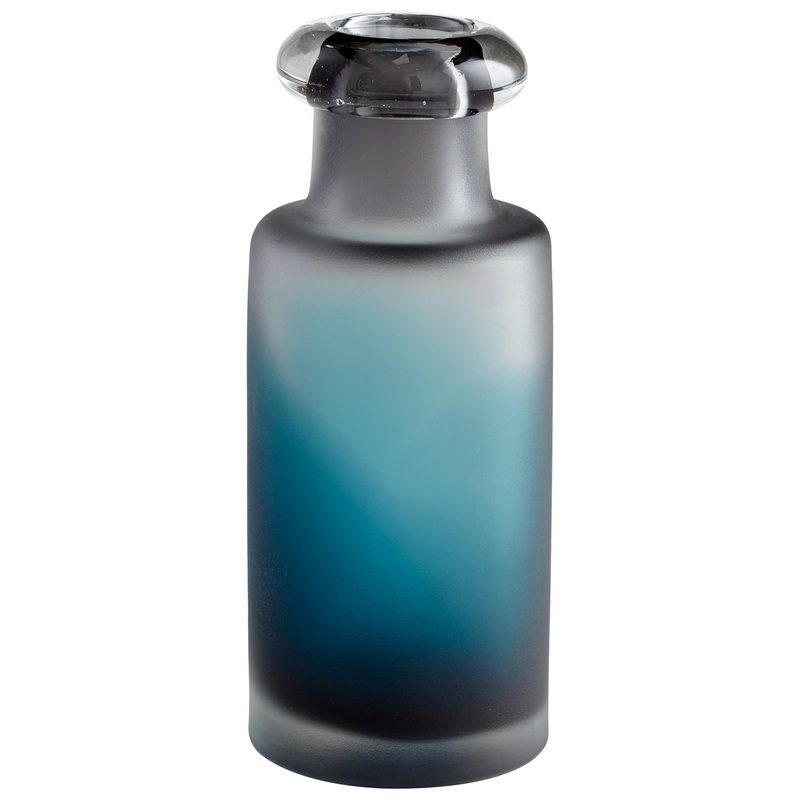 Neptune Vase in Blue/Clear