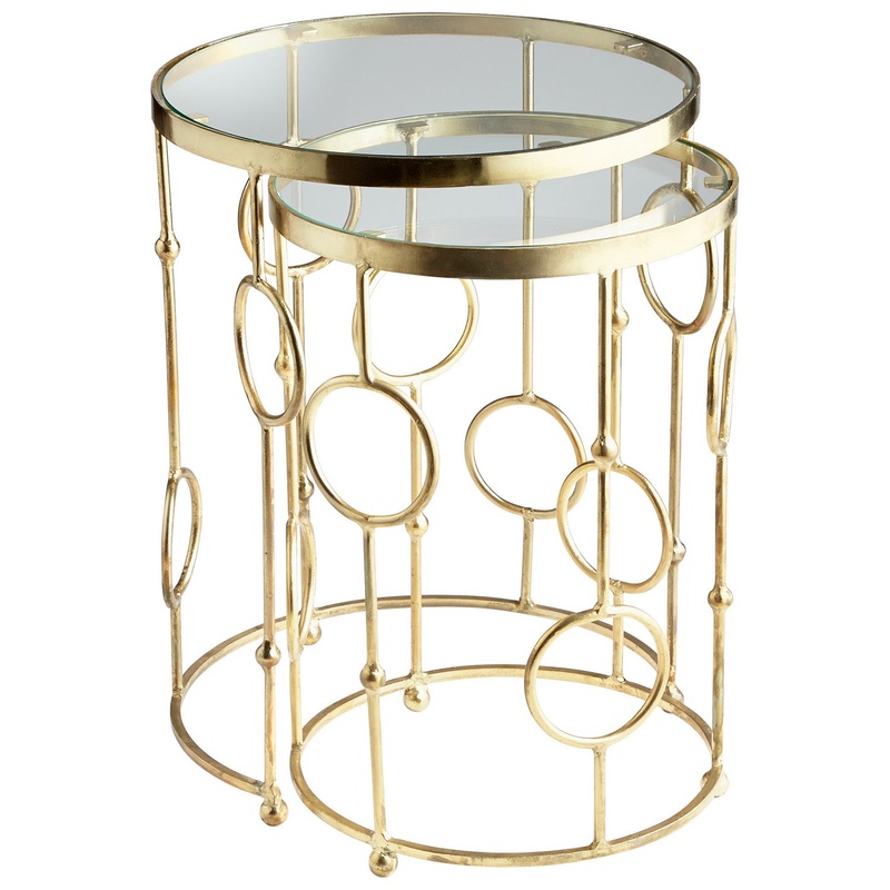 Perseus Nesting Tables in Brass