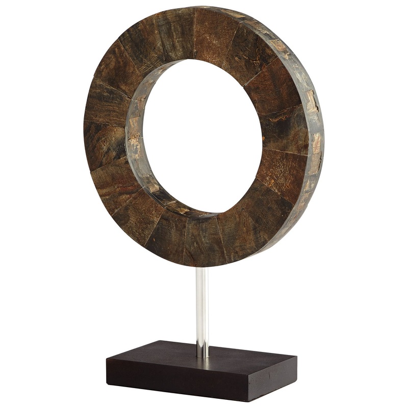 Portal Sculpture in Brown And Stainless Steel