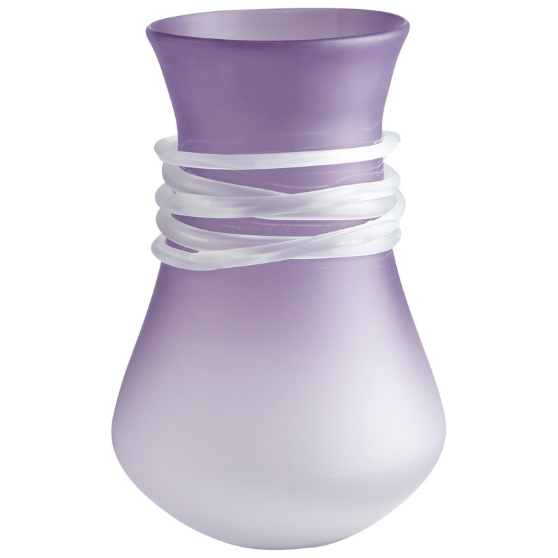Rain Vase in Purple And White