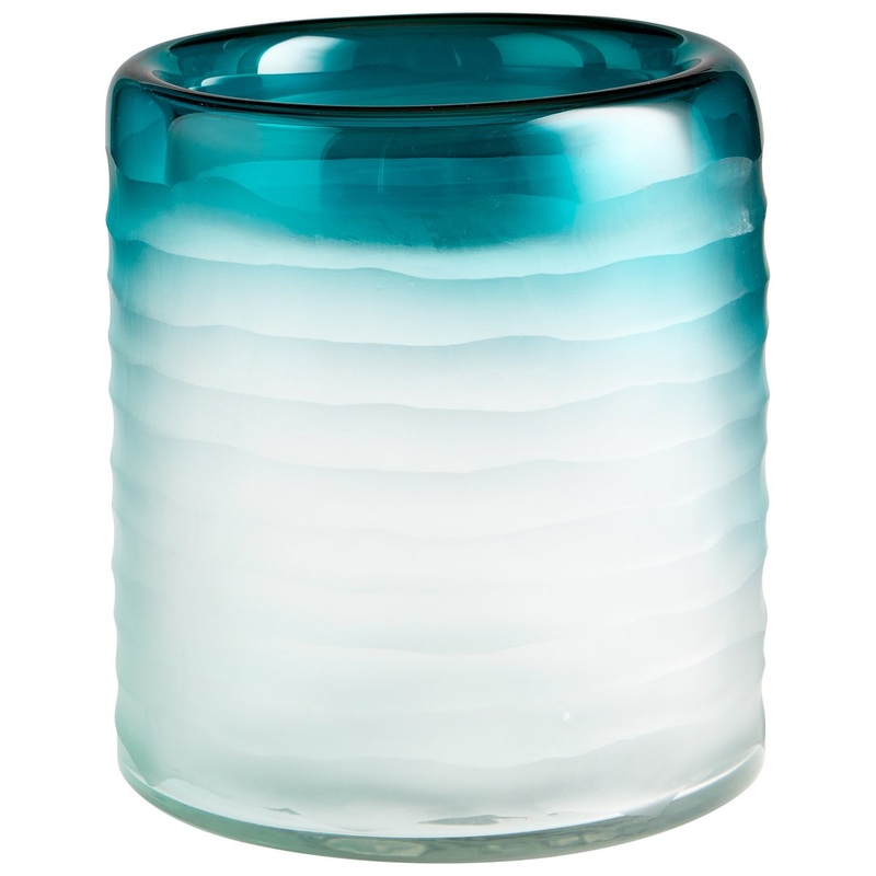 Thelonious Vase in Blue/Clear