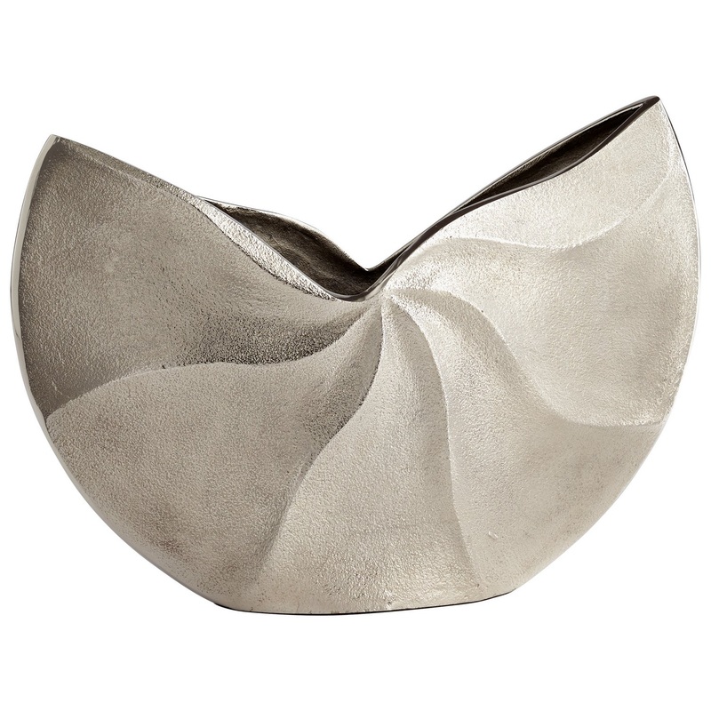 Varix Vase in Raw Nickel