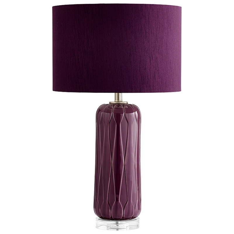 Violetta One Light Table Lamp in Purple
