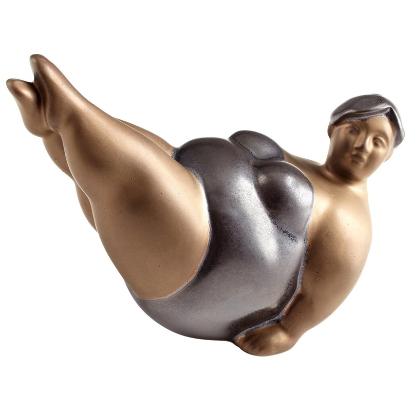 Yoga Betty Sculpture in Bronze And Black