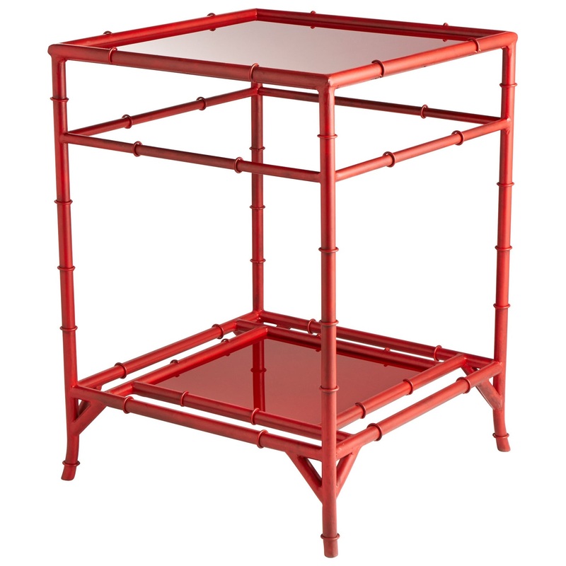 Akira Side Table in Chinese Red