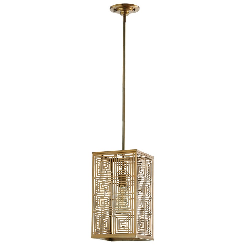 Allison One Light Pendant in Satin Brass