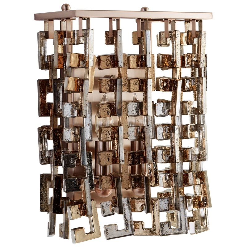 Athropolis Two Light Wall Sconce in Satin Copper