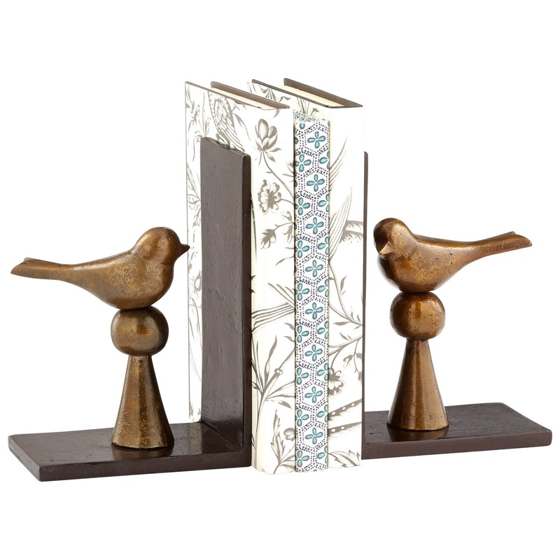 Bookends in Antique Brass