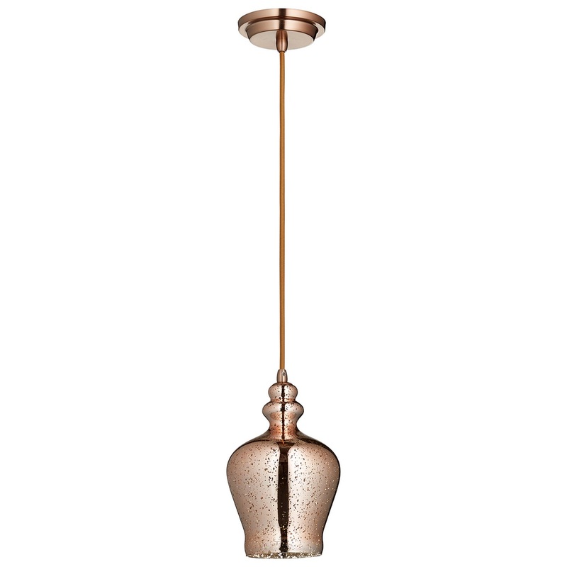 Calista One Light Pendant in Satin Copper