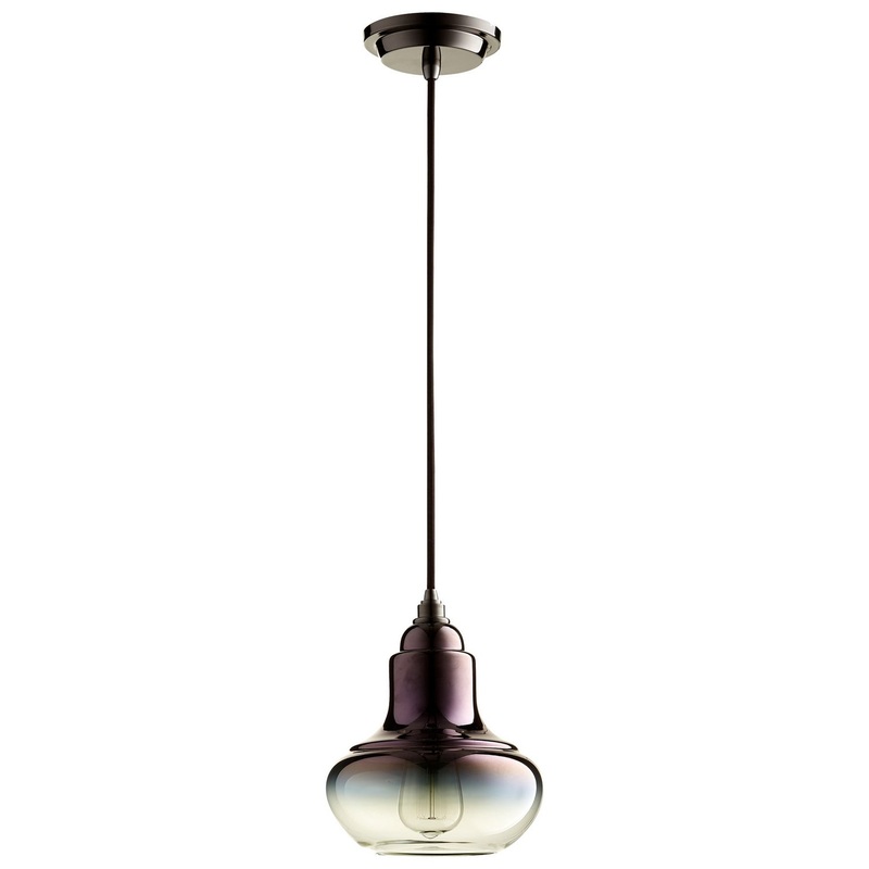 Camille One Light Pendant in Gunmetal