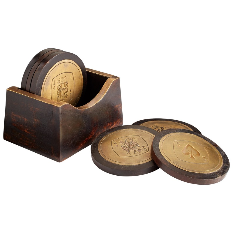 Coasters in Black And Brass
