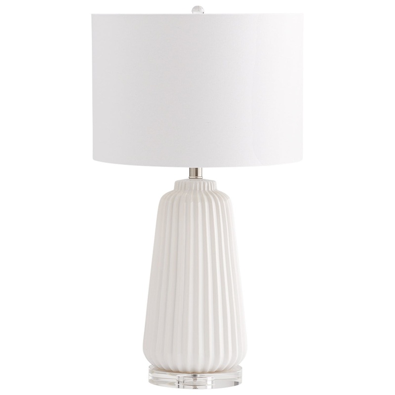 Delphine One Light Table Lamp in White
