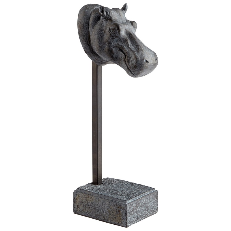Hugo The Hippo Sculpture in Zinc