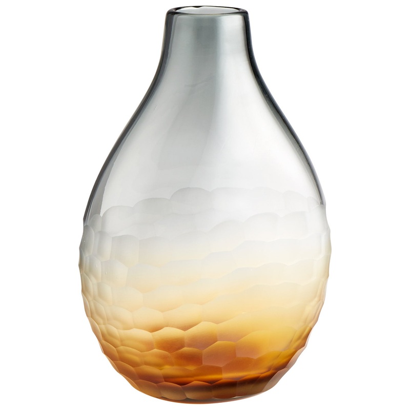 Liliana Vase in Amber And Smoked