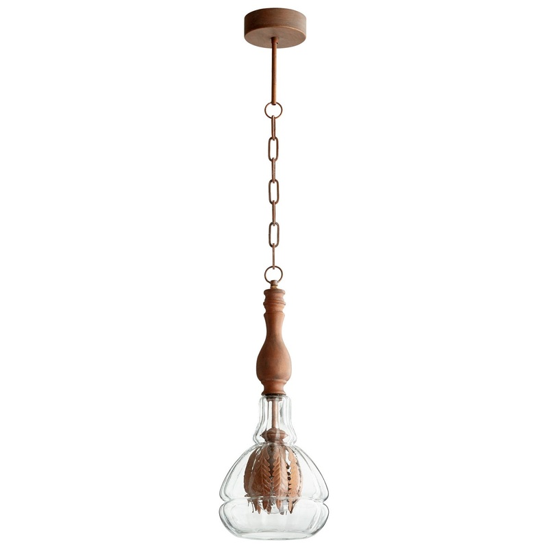 One Light Pendant in Copper