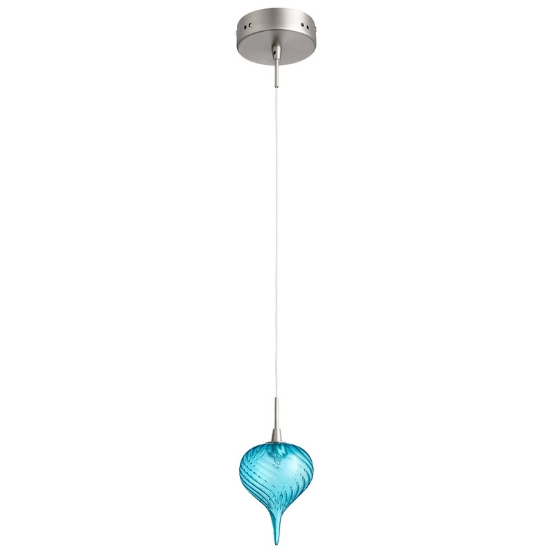 One Light Pendant in Satin Nickel