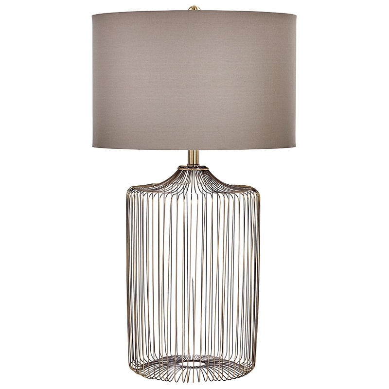 One Light Table Lamp in Antique  Brass