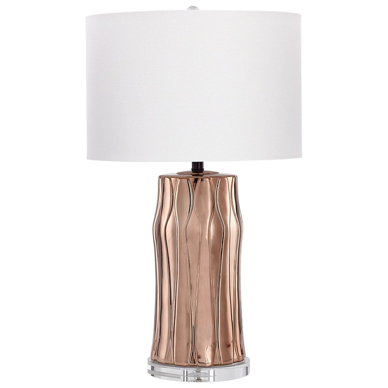 One Light Table Lamp in Brown