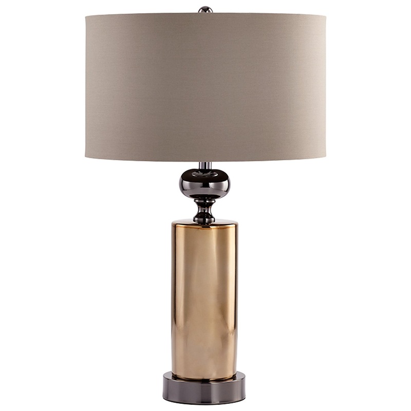 One Light Table Lamp in Gun Metal