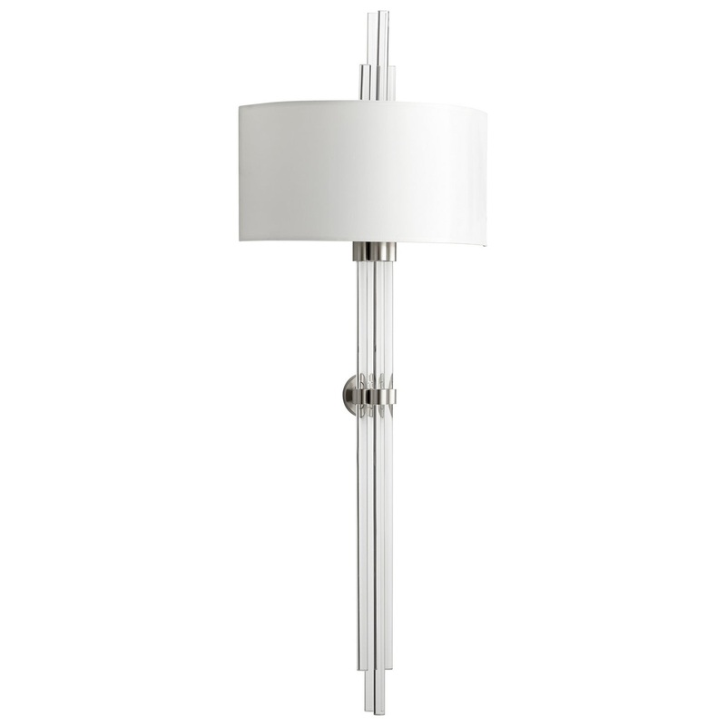 Quebec Two Light Wall Sconce in Satin Nickel