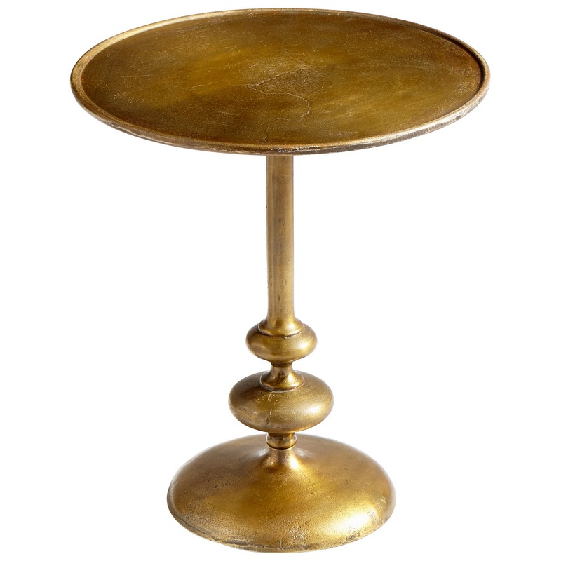 Side Table in Antique Brass