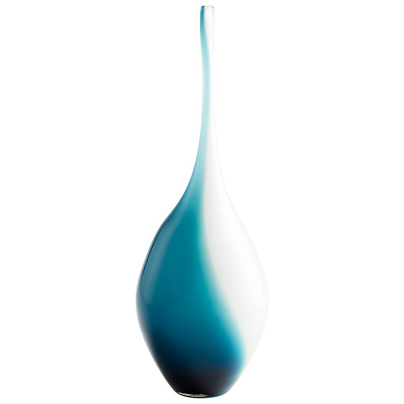 Swirly Vase in Blue And White