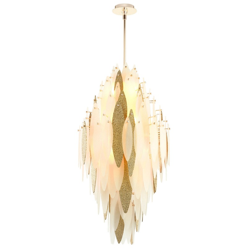 Ten Light Pendant in Satin Gold