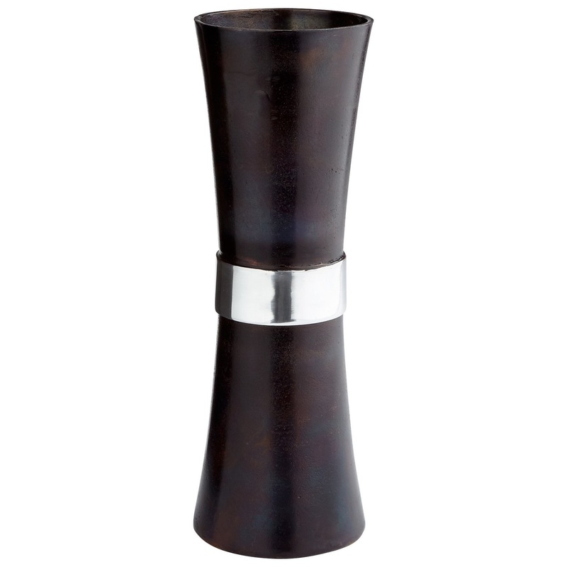 Vase in Bronze And Blue