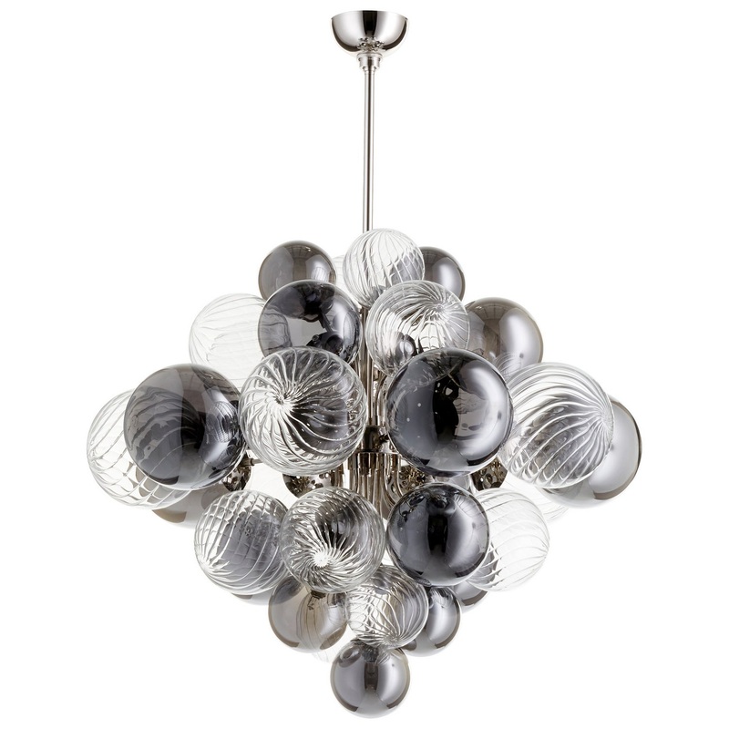 16 Light Pendant in Polished Nickel