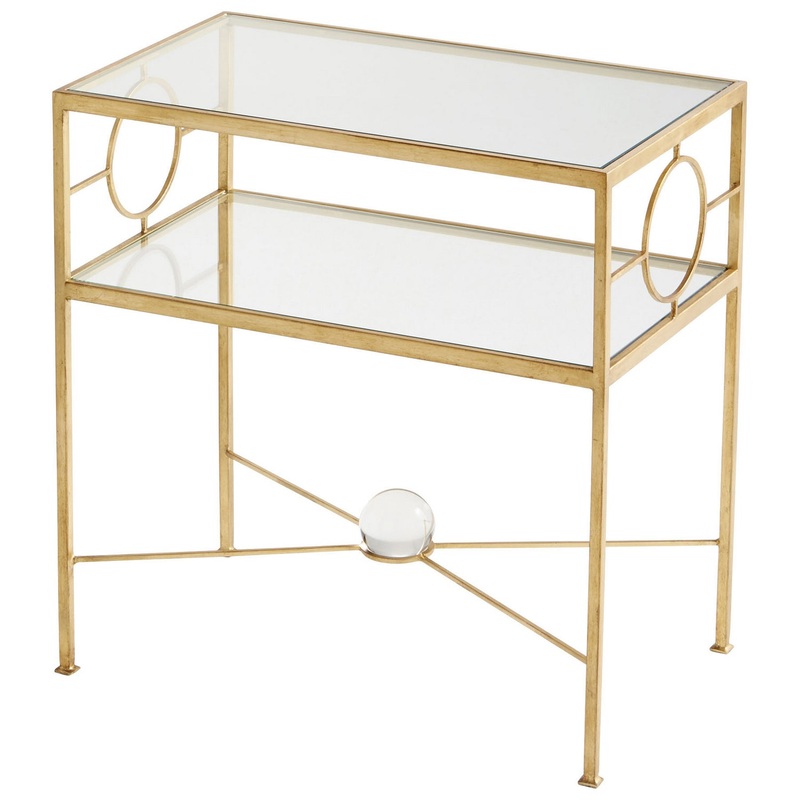 Basket Table in Gold Leaf