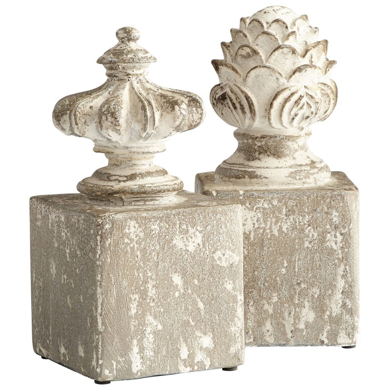 Bookends in Antique White