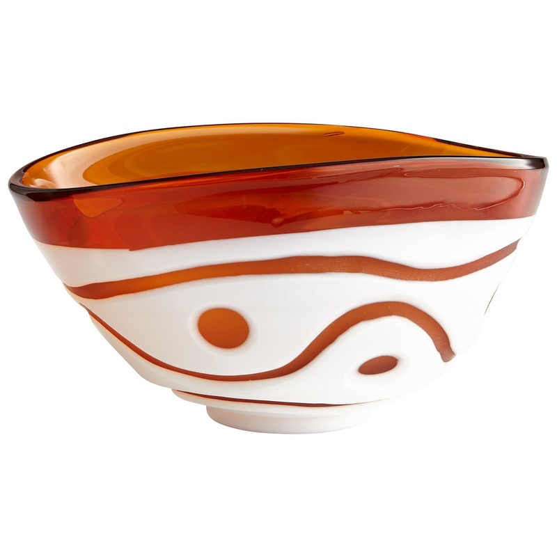Bowl in Amber/White