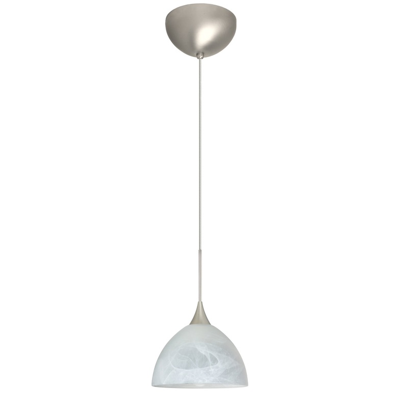 Brella One Light Pendant in Satin Nickel