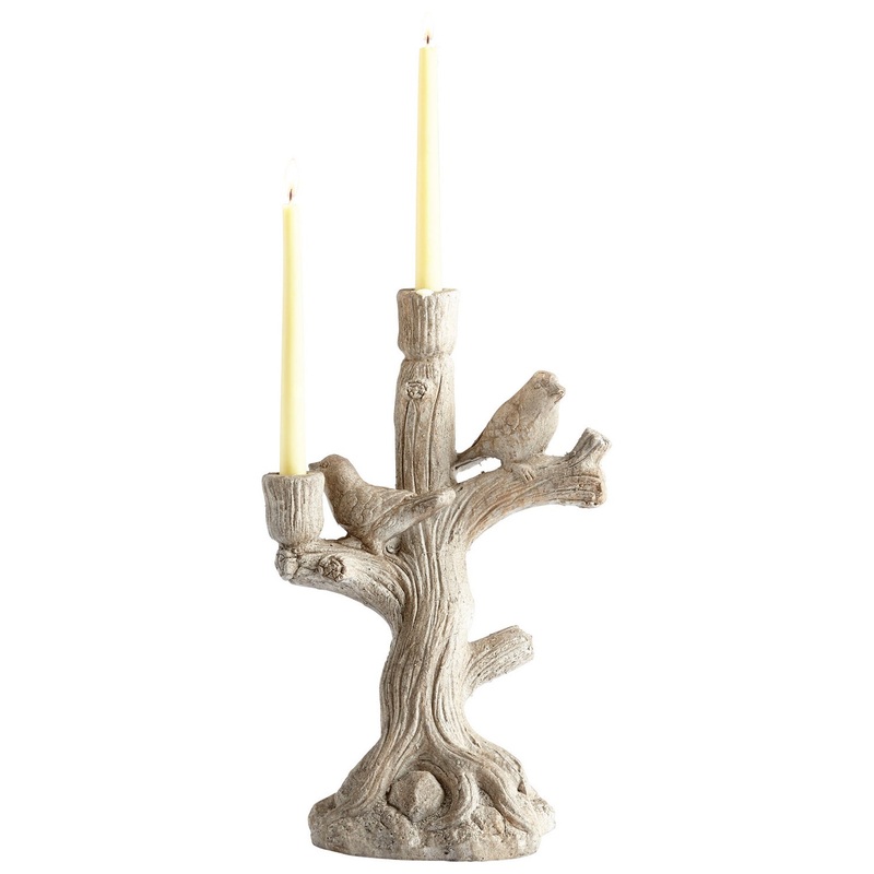 Candelabra in Weathered Stone