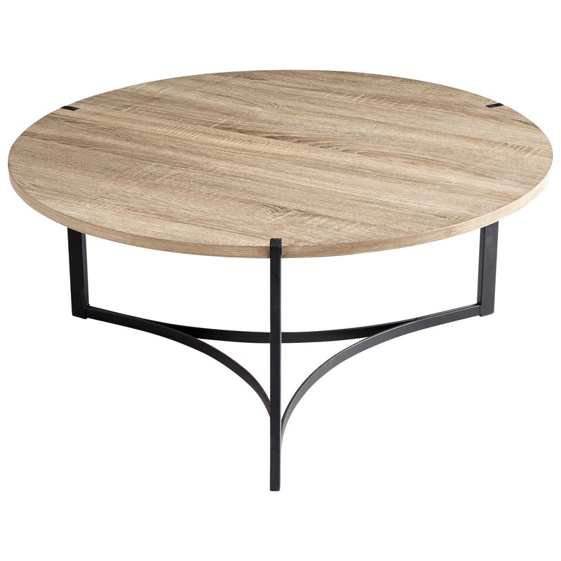 Coffee Table in Oak Veneer And Black