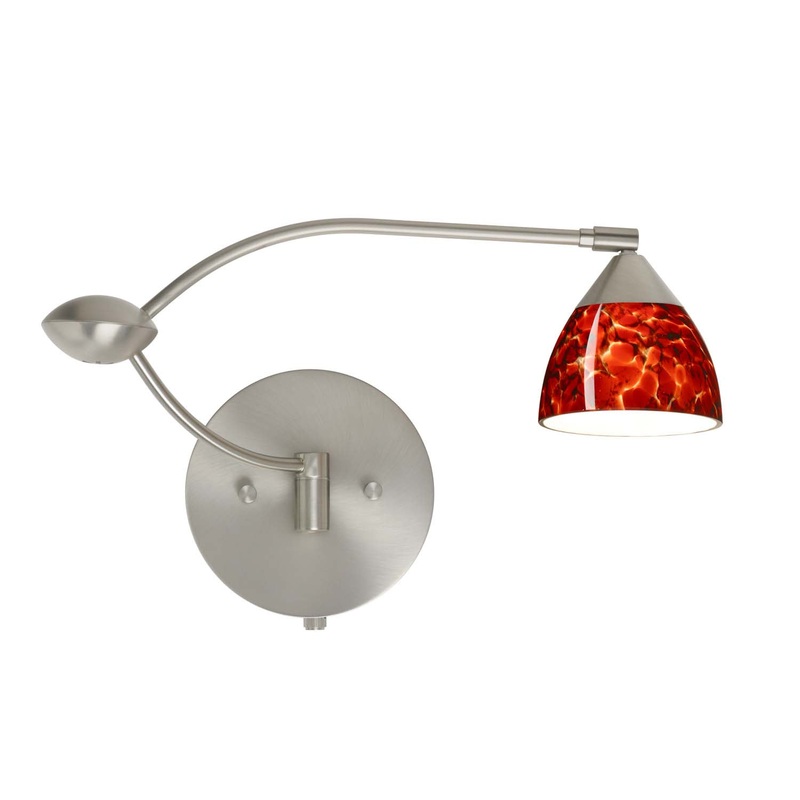 Divi One Light Swing Arm Wall Sconce in Satin Nickel