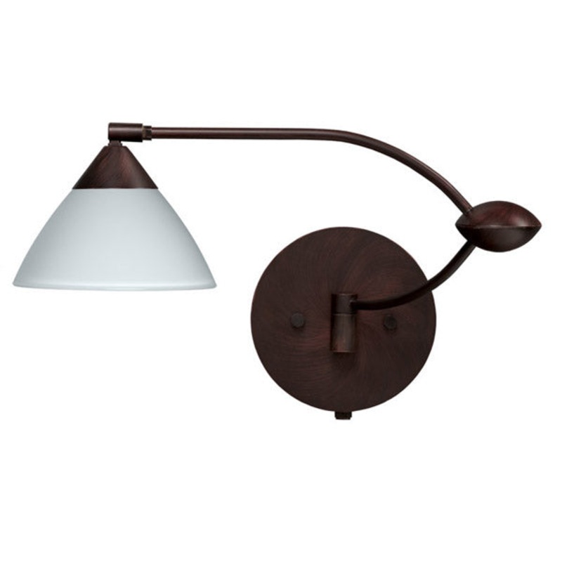 Domi One Light Swing Arm Wall Sconce in Bronze