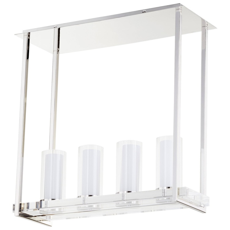 Four Light Pendant in Polished Nickel