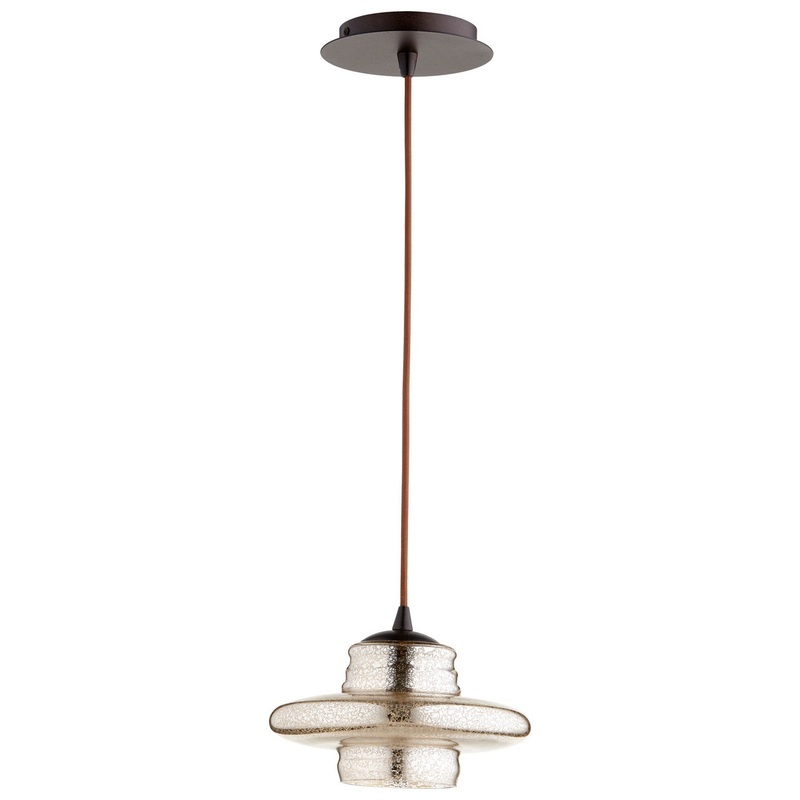 One Light Pendant in Oiled Bronze