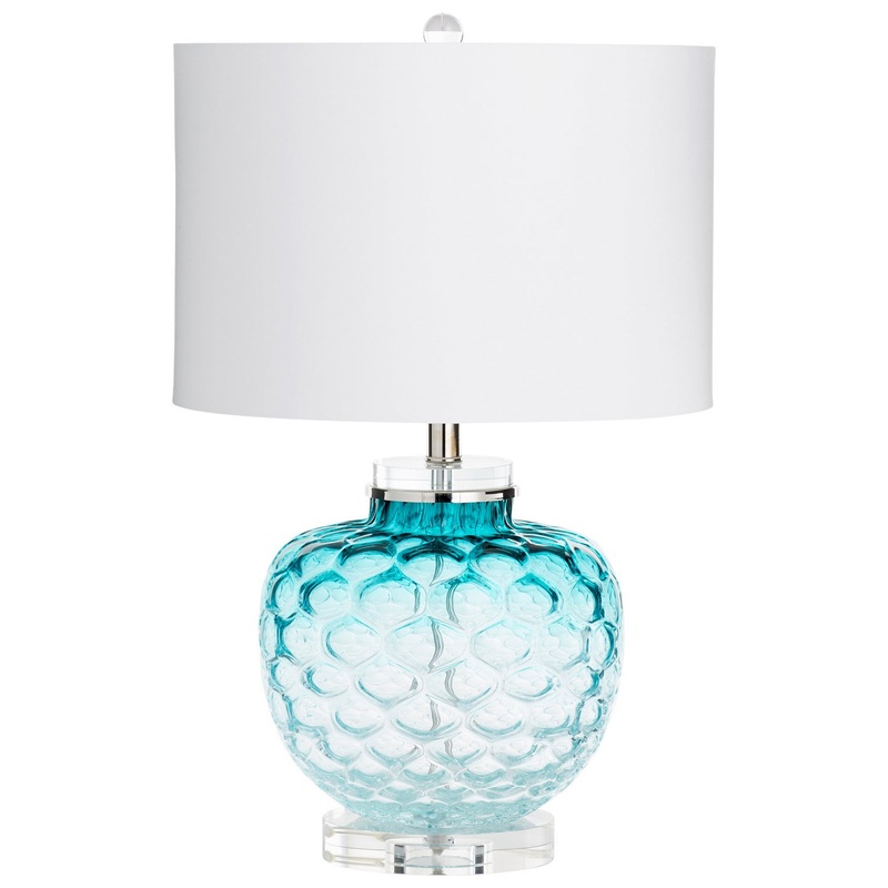 One Light Table Lamp in Teal