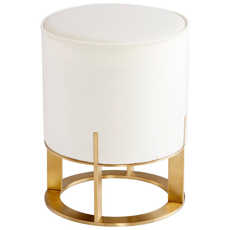 Ottoman in Brushed Brass