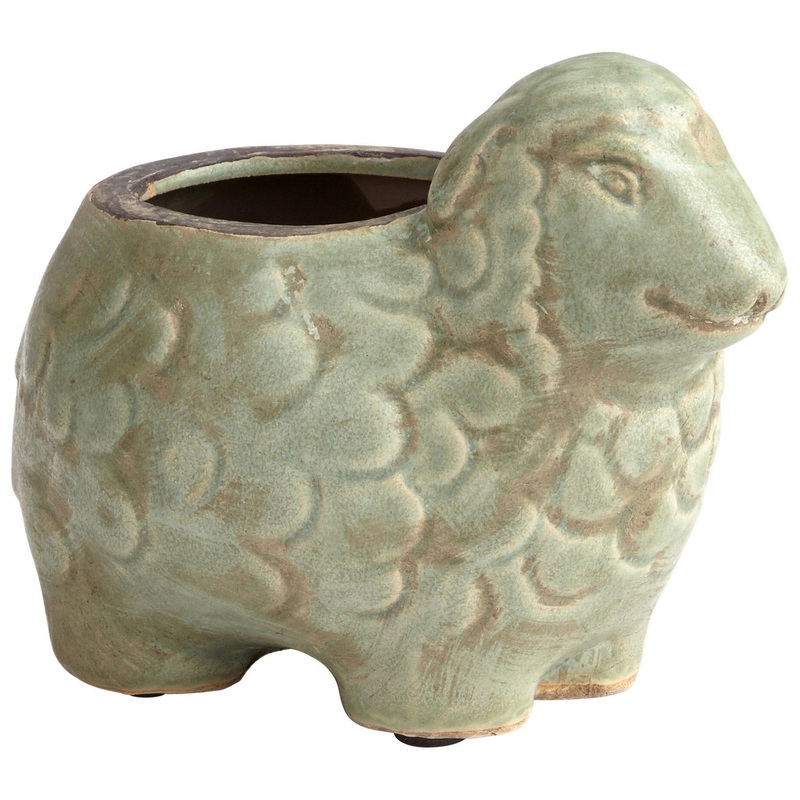 Planter in Green Glaze