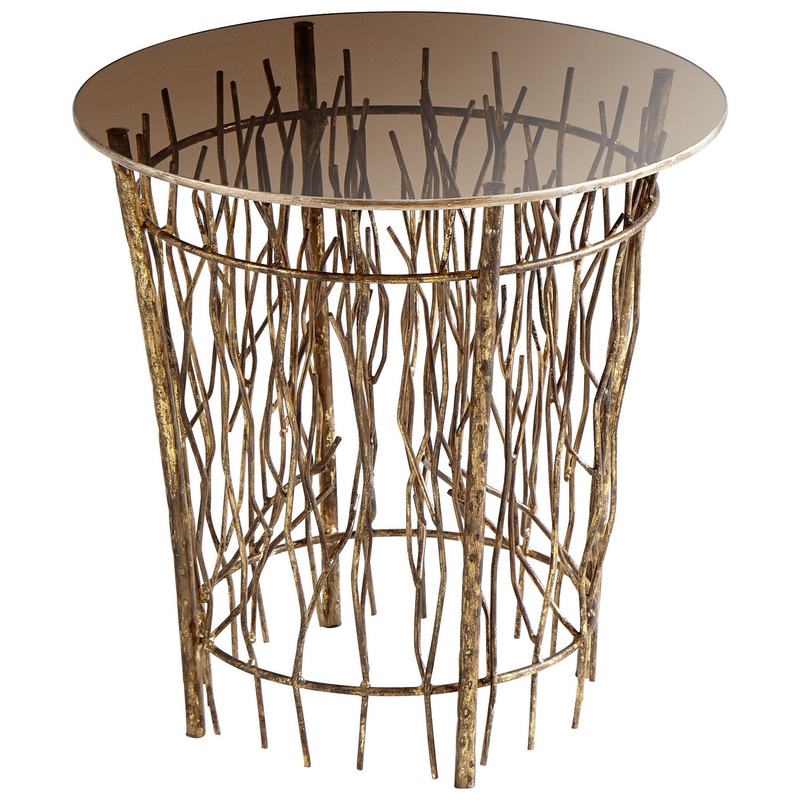 Side Table in Antique Gold