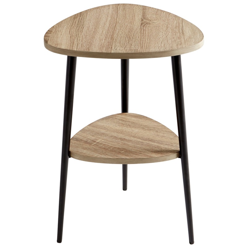 Side Table in Oak Veneer And Black