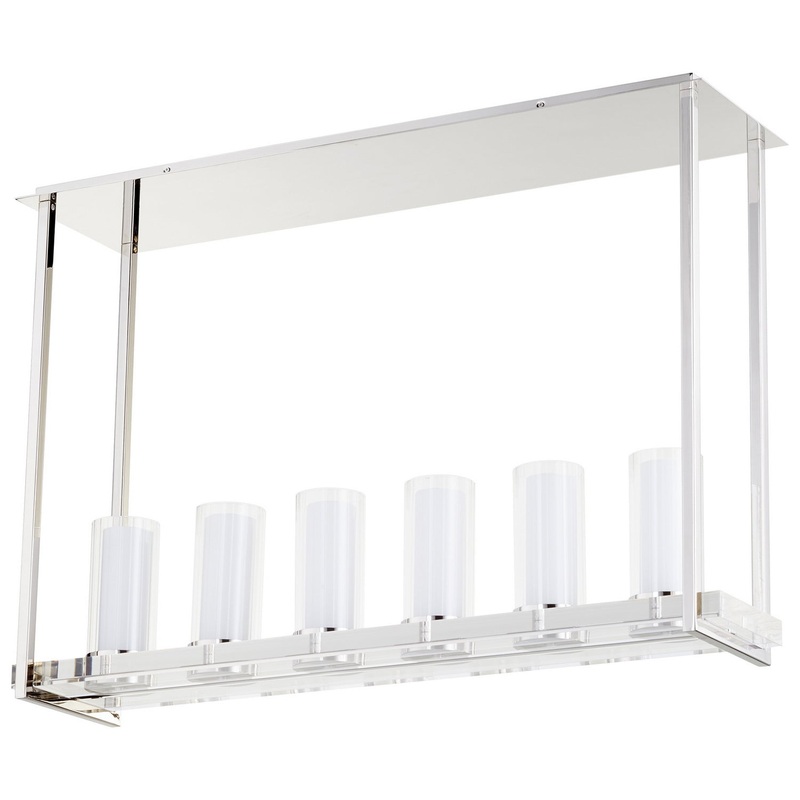 Six Light Ceiling Mount in Polished Nickel