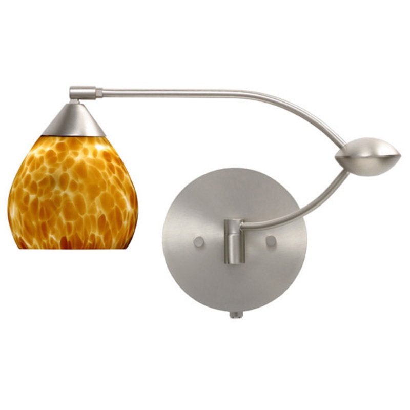 Tay Tay One Light Swing Arm Wall Sconce in Satin Nickel